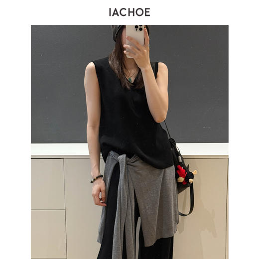 棉仓3661503001-针织马甲v领 商品图0