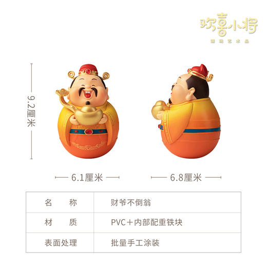 欢喜小将《钟馗弥勒月老财神关公》开运好物解压桌摆不倒翁礼物 商品图5