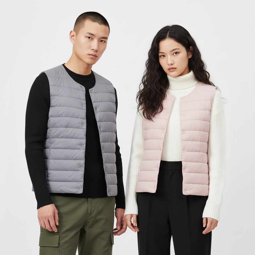 茧墨 男女款轻薄羽绒服马甲背心