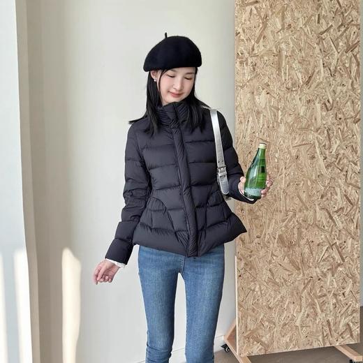 江南同款羽绒服！2025女款短款小个子修身加厚立领90白鸭绒外套！ 商品图2