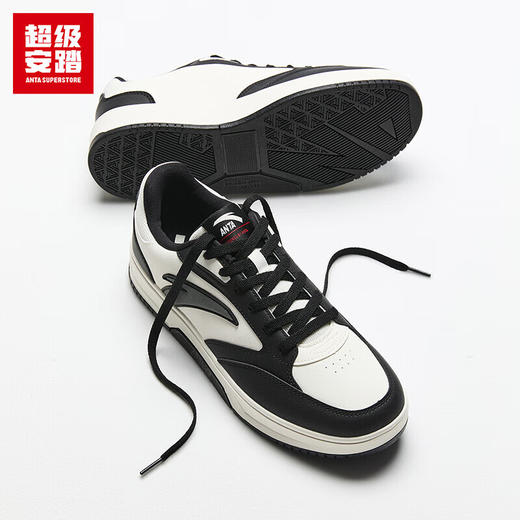 超级安踏BASIC丨板鞋男鞋安踏夏季经典小白鞋厚底增高休闲鞋子112538003U 商品图1