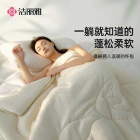 洁丽雅自在熊猫豆奶被蓬松冬被被芯保暖春秋被家庭双人被宿舍被