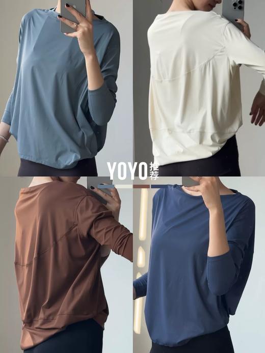 【特价】裸感宽松透气健身/普拉提瑜伽长袖T恤 商品图7