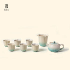 陆宝清荷雅境陶瓷茶具套装礼盒装客厅家用高档轻奢高颜值泡茶茶具