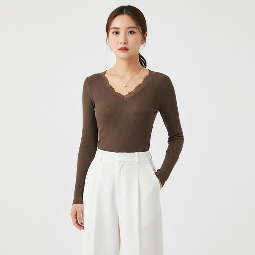 茧墨 10A暖绒双面磨毛二合一保暖打底衫（含胸垫） 商品图8