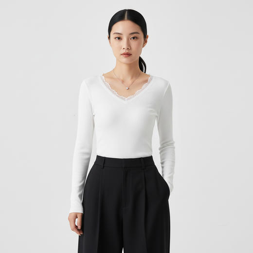 茧墨 10A暖绒双面磨毛二合一保暖打底衫（含胸垫） 商品图7