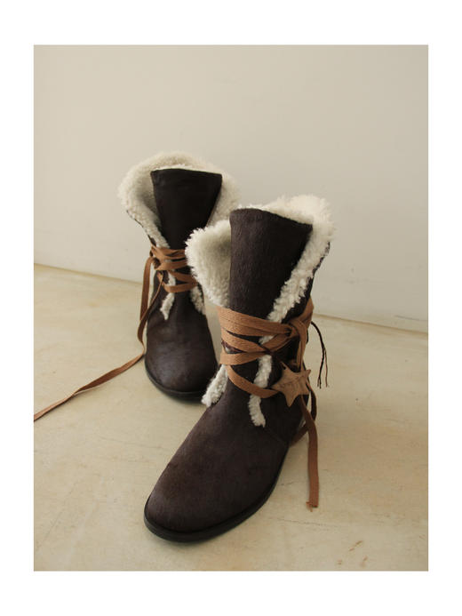 Kaiy Xiao 魔法星星系列  冰原雪绒绑带靴 商品图5