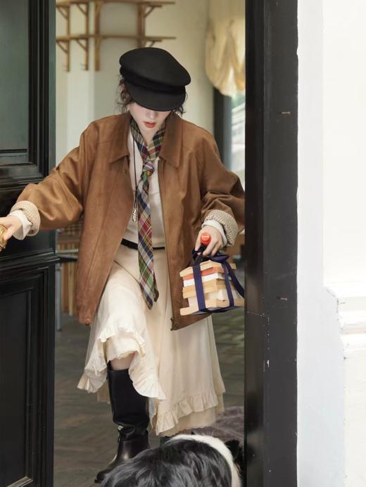 浮生八记/25C137/英式复古哈灵顿麂皮夹克 商品图2