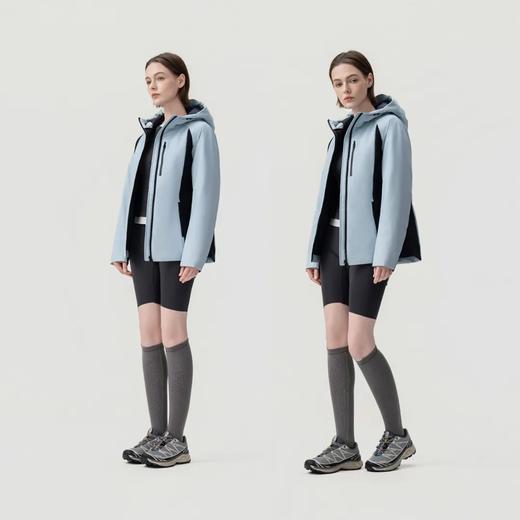 D110615新款女士鹅绒修身冲锋衣工装连帽羽绒服 商品图5