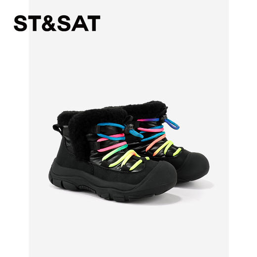 【童鞋】星期六户外防滑厚绒保暖男女童雪地靴SSD4198L38 商品图7