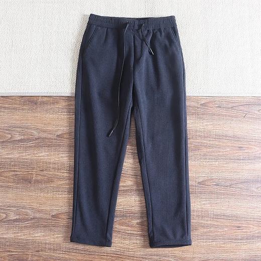 D110606秋冬加绒加厚灯芯绒男士修身小直筒日系纯色休闲裤 商品图9