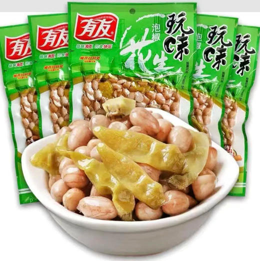 【花生】有友 泡椒花生休闲小吃零食辣味 100g/袋 商品图0