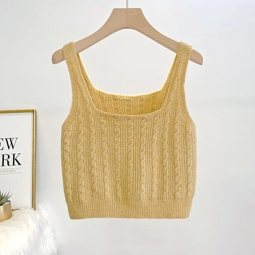 【YW】无忧购【甄选】日系叠穿修身外搭针织小吊带马甲背心 （截单后3-5天发货） 商品图6