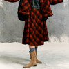 谜底格纹半身裙2025年冬季新品复古优雅高腰撞色拼接女254MB1666 商品缩略图0