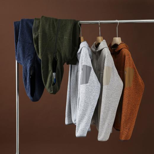 【保暖服饰丨男女同款抓绒卫衣】面料亲肤，耐磨性强，三组花色混纺，内里抓绒，内里两侧网纱更透气，拉链设计方便穿脱，户外运动，日常通勤均可穿，男女同款，多色可选~ 商品图2