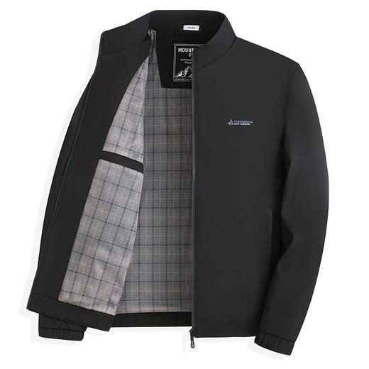 秋季新款中老年夹克男爸爸装外套男上衣立领中年商务夹克男    LJS-517 商品图4