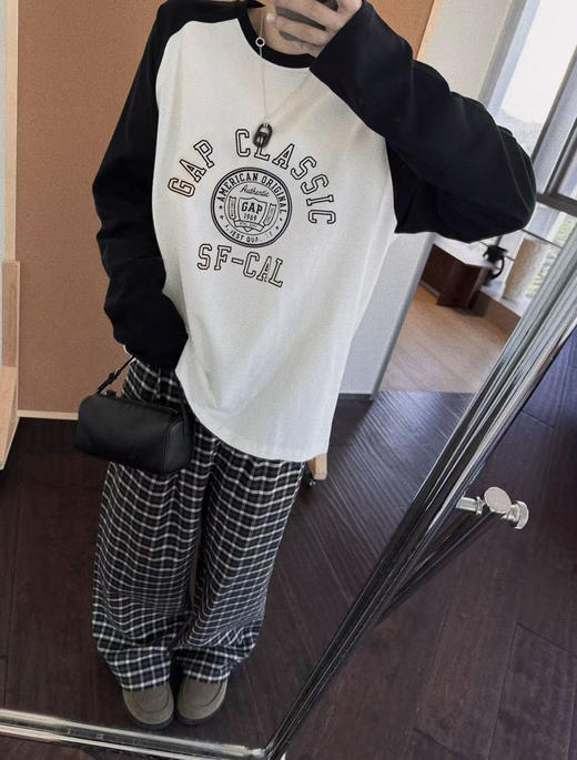 纯元！Z品单！G*P插肩袖长袖T恤  ！情侣款！ 商品图1