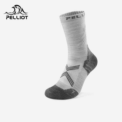 伯希和户外袜美利奴羊毛徒步袜男中筒秋冬登山专业运动跑步袜子女 商品图0