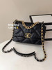 Chanel 19bag 小号 黑金 山羊皮 斜挎包 商品缩略图0
