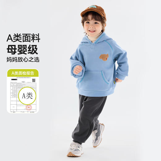 【复合暖绒】嘟嘟家儿童套装冬季儿童卫衣裤子女童加绒上衣长裤宝宝冬装小童装 商品图1