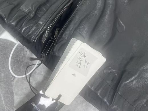 瑕疵EMPORIO ARMANI/EA 男士羊皮老鹰图案双面可穿连帽休闲皮夹克 商品图2