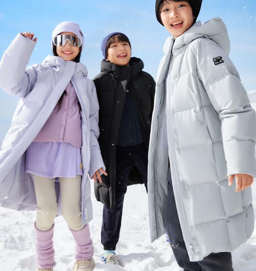 老米优品🎈【品牌授权】亲子款！❄下雪天的幸福感《长款厚款连帽羽绒服》森林棠 ,硬核御寒！ 90白鸭绒防寒保暖羽绒服 商品图0