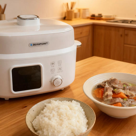 【蓝宝双盖电压力锅4L】是压力锅也是汤锅  煮饭/煲汤都可以~ 商品图8