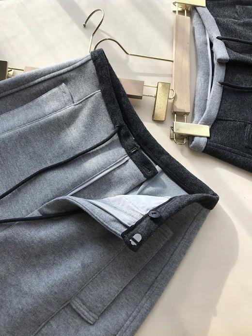 D110616复古撞色加厚醋酸绵羊毛裤女休闲长裤 商品图6