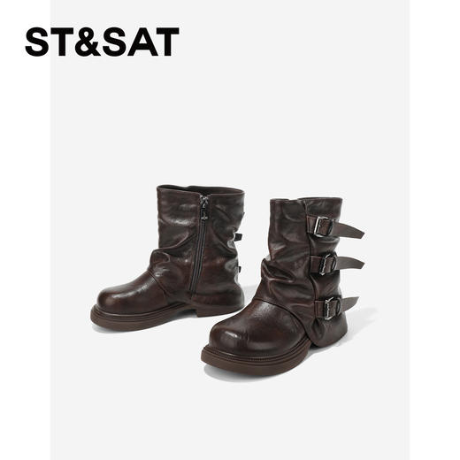 【童鞋】星期六加绒时髦废土风女童裤腿靴SSD4198L4V 商品图2