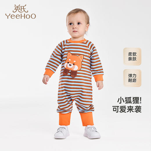 英氏婴幼儿连体衣四季长袖男宝宝爬服小童新款新生儿连身衣 商品图0