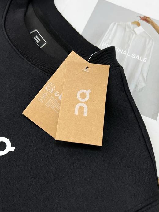 D110624秋冬新款胸前LOGO印花圆领加绒卫衣男款日常通勤百搭上衣 商品图4