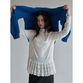 【重工蕾丝 保暖毛感打底】2025高领内搭针织衫女冬季上衣！