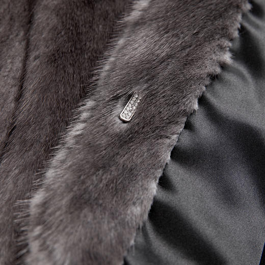 ROMI STUDIO“丹麦天鹅绒”进口水貂奢华密绒短款皮草 RWCWW85170 商品图3