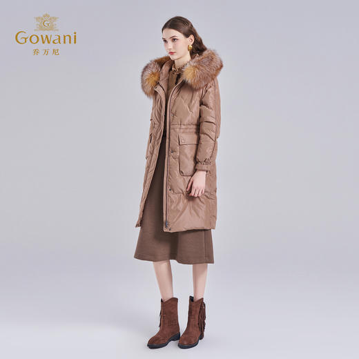 乔万尼白鸭绒羽绒服保暖加厚中长款EF4T190 商品图2