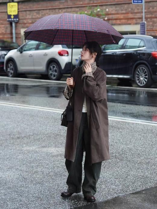 浮生八记/25C130/复古英伦正反两穿麂皮披肩斗篷风衣外套 商品图2