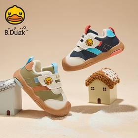 B.Duck小黄鸭童鞋冬季加绒保暖儿童运动鞋17-24码 B5586730