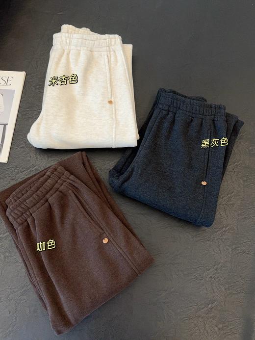 2408 女款加厚奥粒绒羊毛呢料阔腿弯刀裤 WK838 商品图1