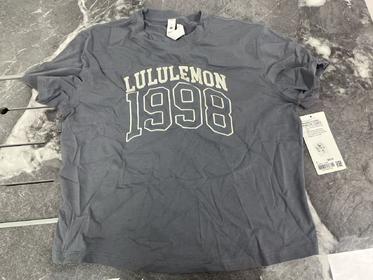 瑕疵Lululemon Relaxed-Fit 女士夏季宽松高克重纯棉绣标圆领短袖T恤