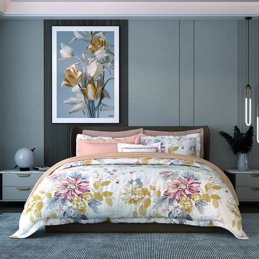 富安娜(FUANNA) 纯棉四件套-清叶梦语 商品图4