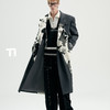 启世录TIWILLTANG"麂烬云衍"嵿级定织奶牛纹毛拼皮草长款大衣冬 商品缩略图4