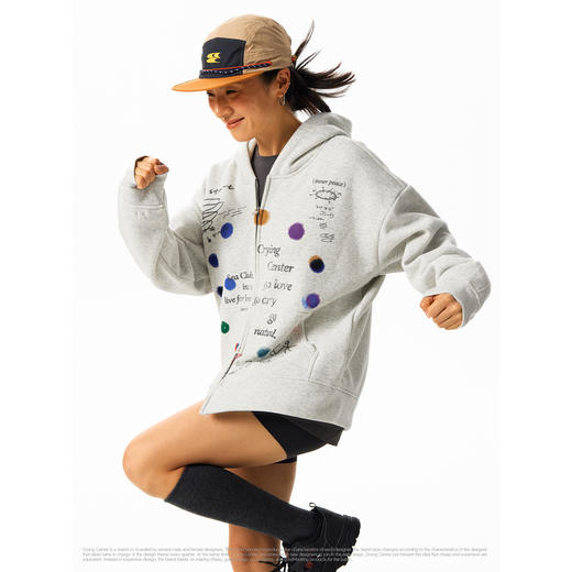 CryingCenter冥想时刻inner peace 加绒连帽卫衣外套男女哭喊中心 商品图2