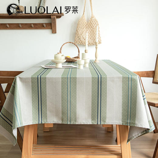 罗莱软装 格子条桌布 140X180cm 商品图1