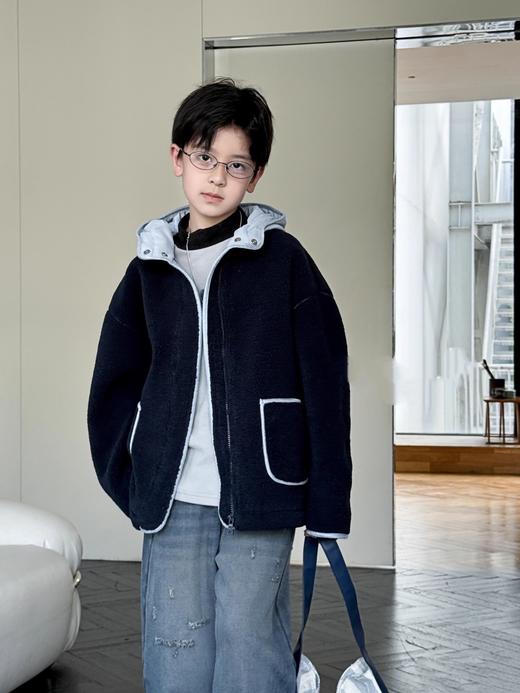 🧊抗寒密码保暖神器❗️大爆款❗【吉米故事儿童加厚撞色羊羔绒外套】👀一眼心动炒鸡可爱又jing致时尚🧣超厚实 行走的小火炉~👒连帽设计版型宽松不挑人👧👦男宝女宝都能穿！ 商品图4