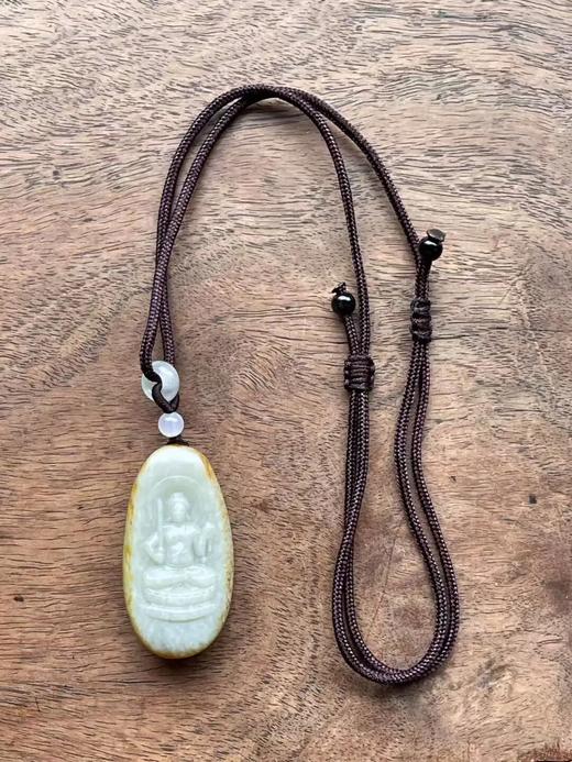 金沁白玉原石雕不动明王吊坠，顺丰包邮 商品图9