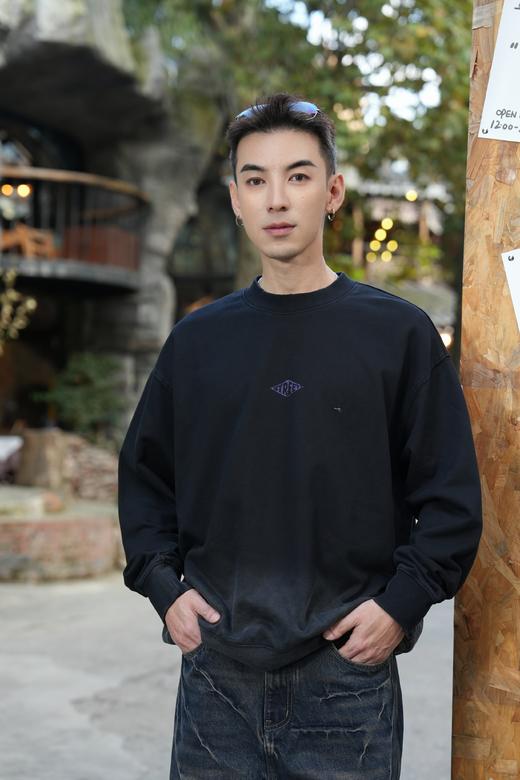 W546364364模糊印花圆领卫衣 商品图0