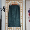 「断码清仓」高级感墨绿色肌理半身裙ZFYY102 商品缩略图1