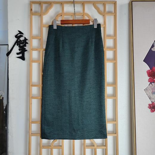 「断码清仓」高级感墨绿色肌理半身裙ZFYY102 商品图1