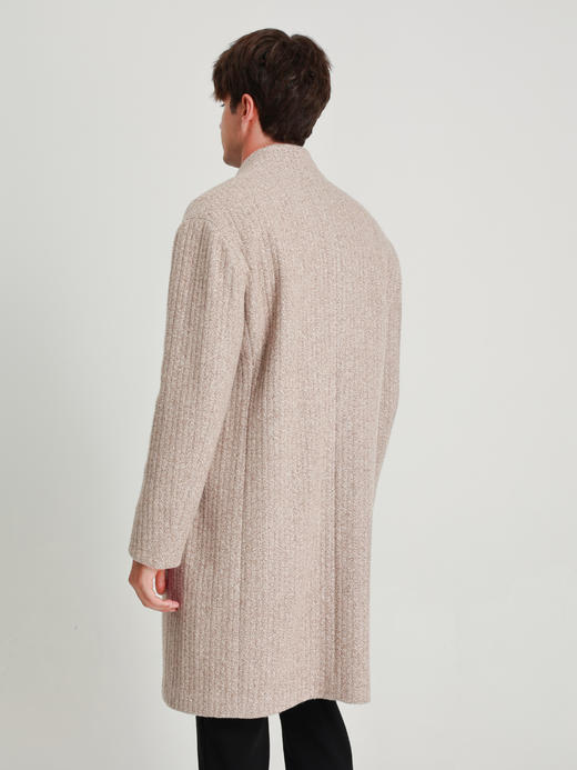 callisto暖调糯米白V领绵羊毛大衣 商品图4