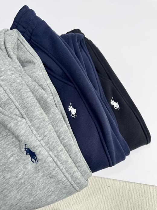 超厚复合绒！拉夫劳伦！长裤零下20度无压力！超厚加绒！ 男女同款~RL 拉夫 秋冬简约基础刺绣 加绒卫裤裤子 商品图0