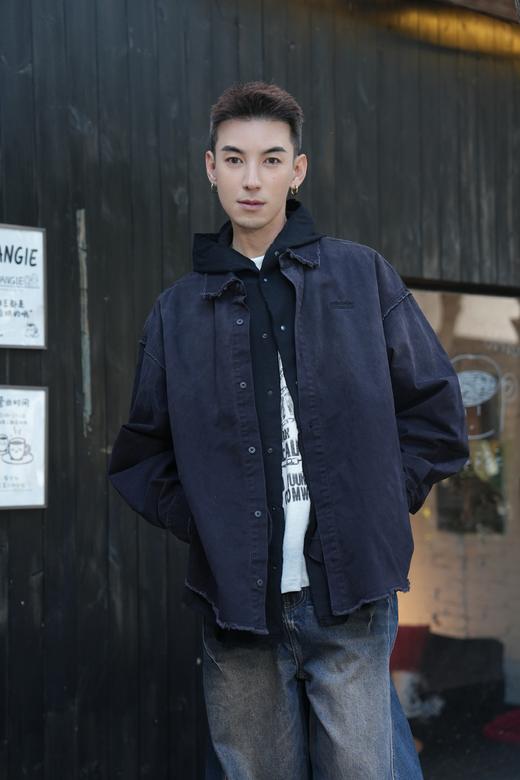 W536225455做旧假两件衬衫外套 商品图0